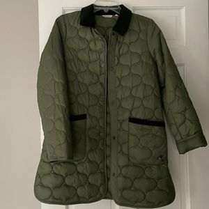 Barbour Erin Quilted Coat Bay Leaf Green Sz 4 NWT